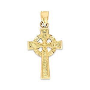 Solid 10k Gold Celtic Cross - Religious Jewelry Gifts for Women